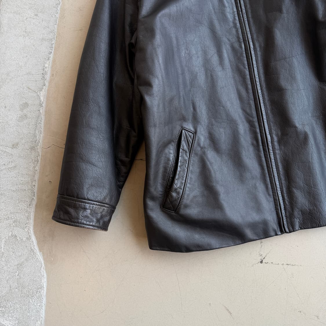 90s 올드 갭 싱글 레더 자켓 상품이미지3