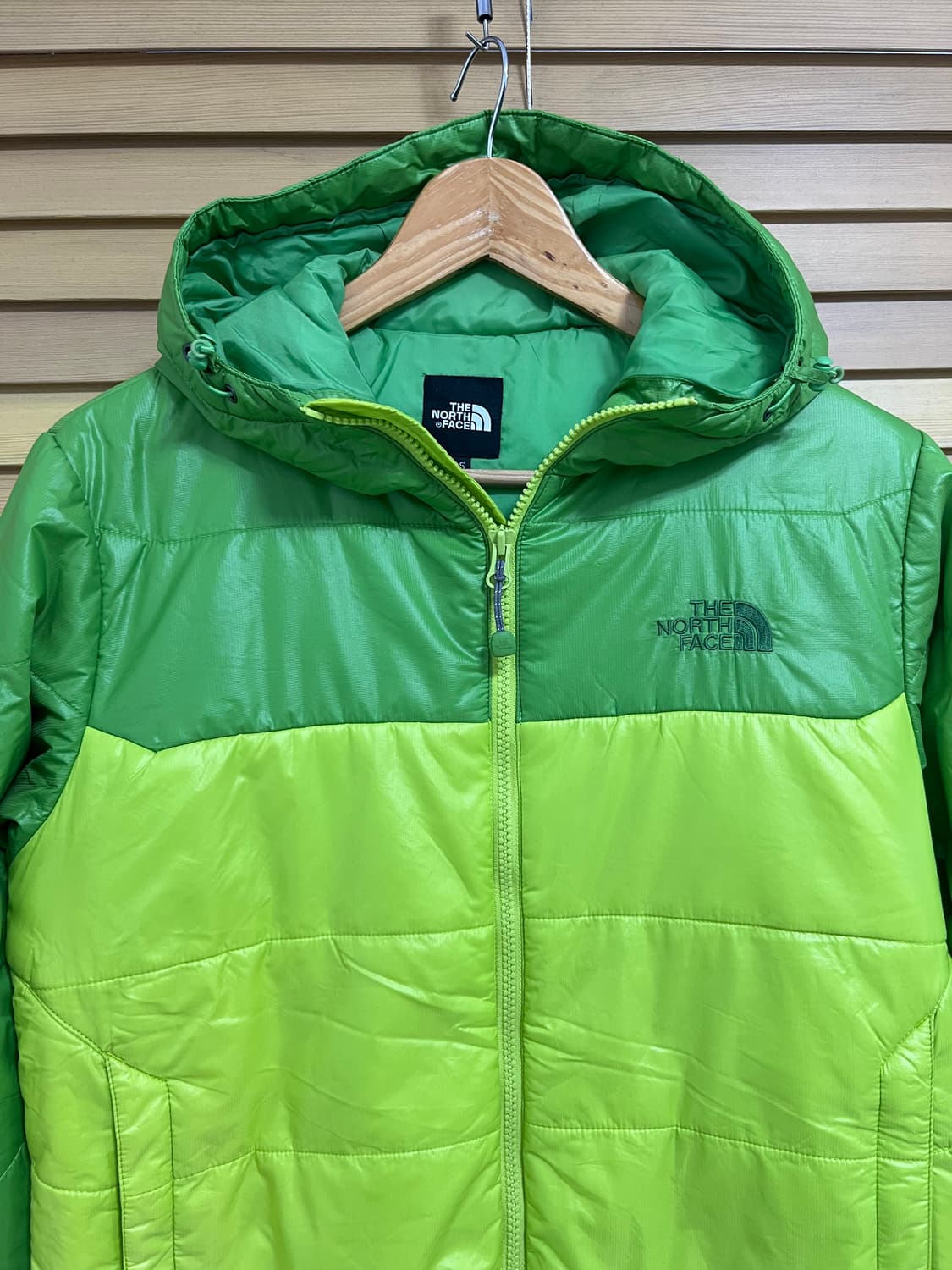 노스페이스 남여공용 그린 후드집업점퍼 경량패딩점퍼 95(XL) 상품이미지1