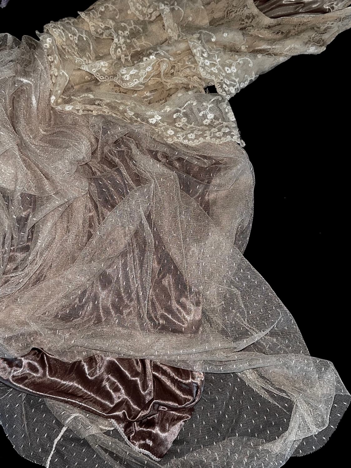 빈티지 레이스 튤 맥시 원피스 상품이미지3