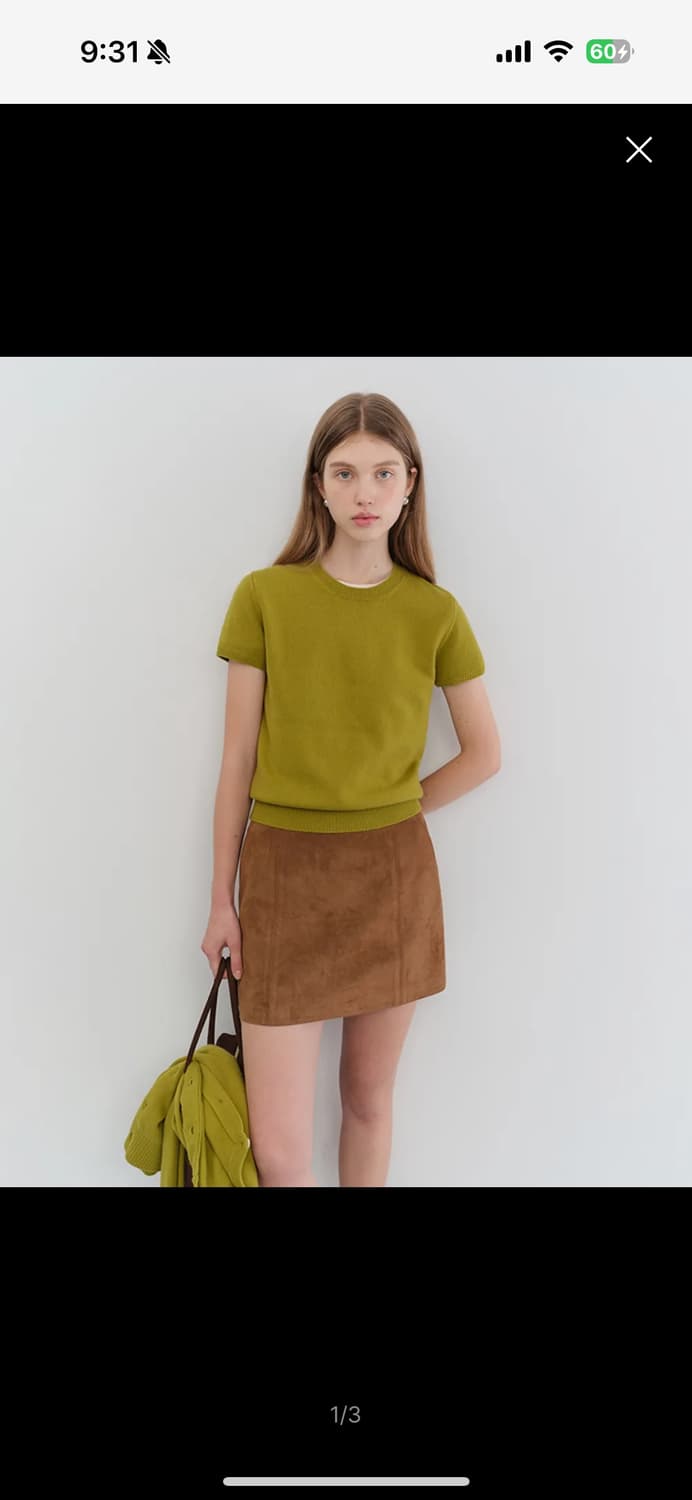 던스트 ALTER-SUEDE MINI SKIRT 스웨이드 스커트 카멜색 상품이미지3