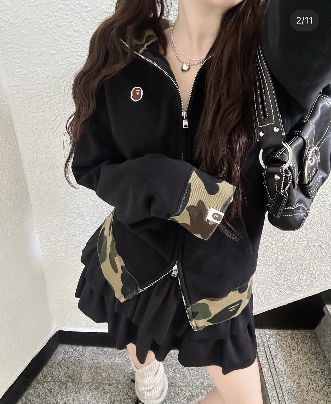 베이프 레어템 카모 후드집업 후집 상품이미지2