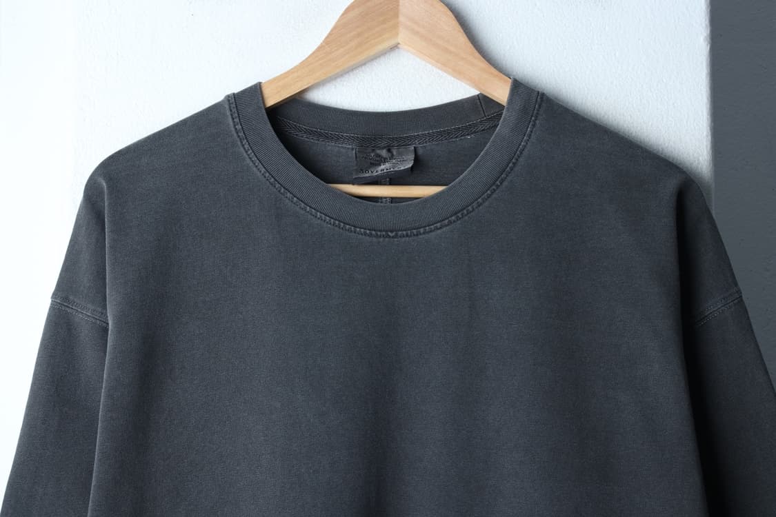 (M-XL) 소버먼트 반팔 티셔츠 피그먼트 그레이 무지-H33490 상품이미지3