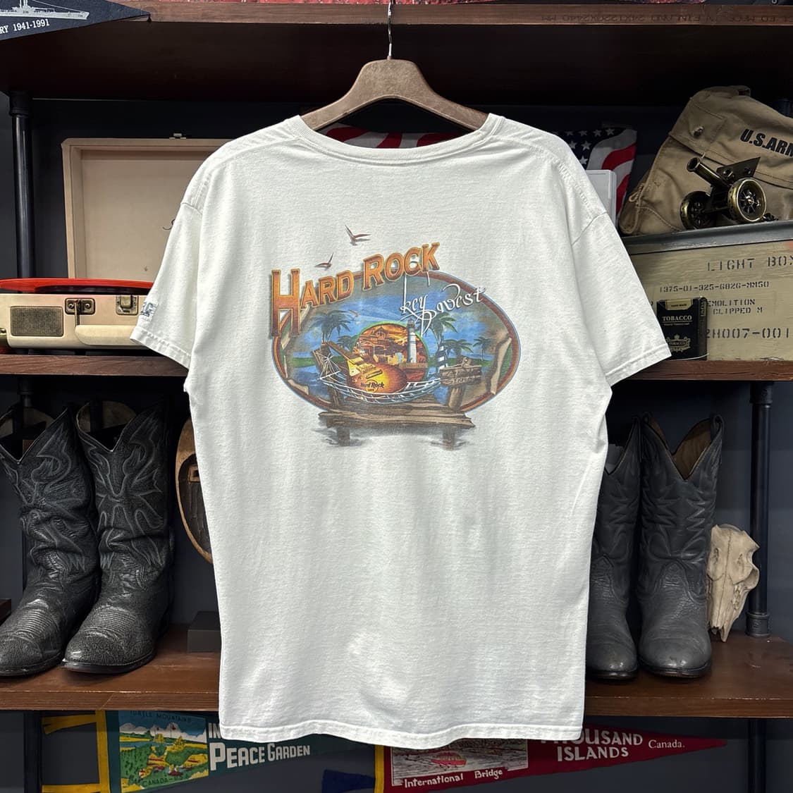 00s 하드락카페 로컬시티 시리즈 키웨스트 프린팅 티셔츠 N1212 상품이미지2