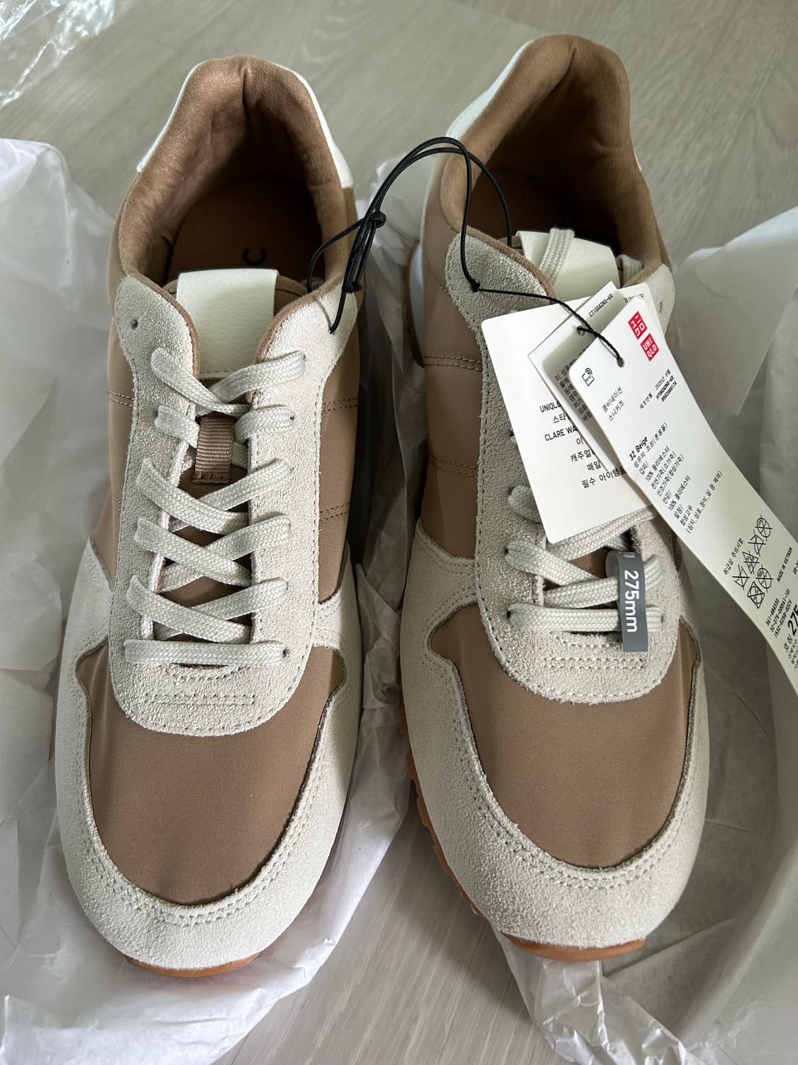 유니클로 콤비네이션 스니커즈 베이지 275 상품이미지1