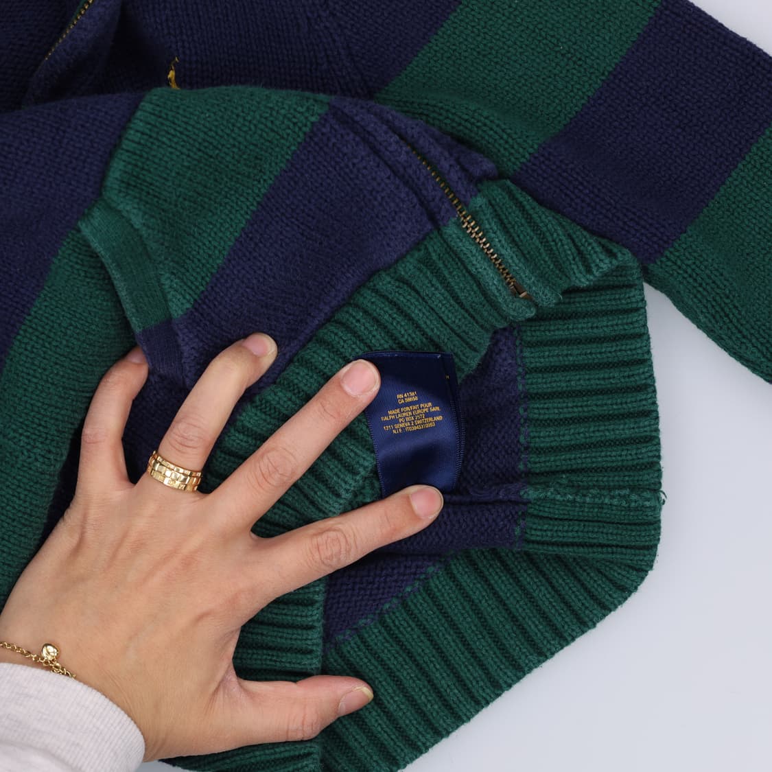 5 폴로 스트라이프 니트집업 0417H1 상품이미지4