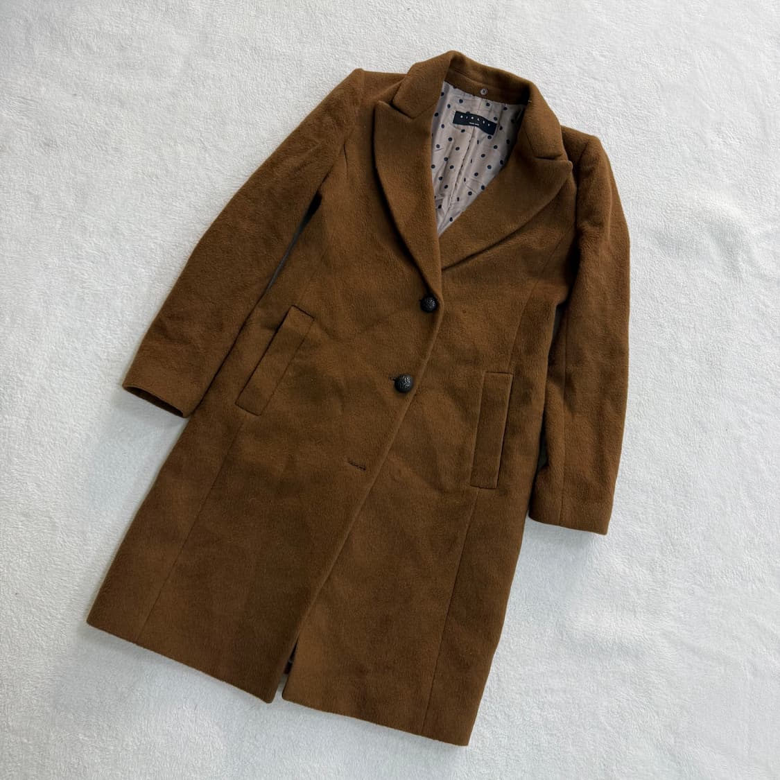 44 시슬리 브라운 싱글 코트 0330T 상품이미지1