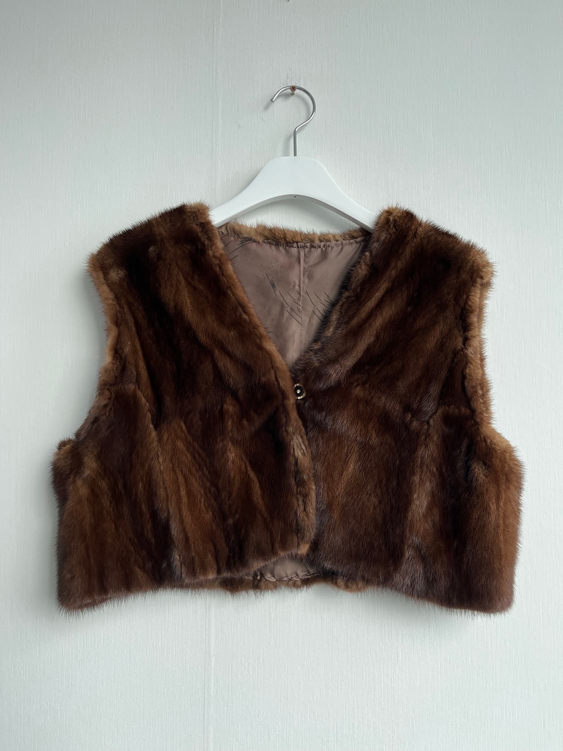 브라운 밍크 퍼 조끼 상품이미지1