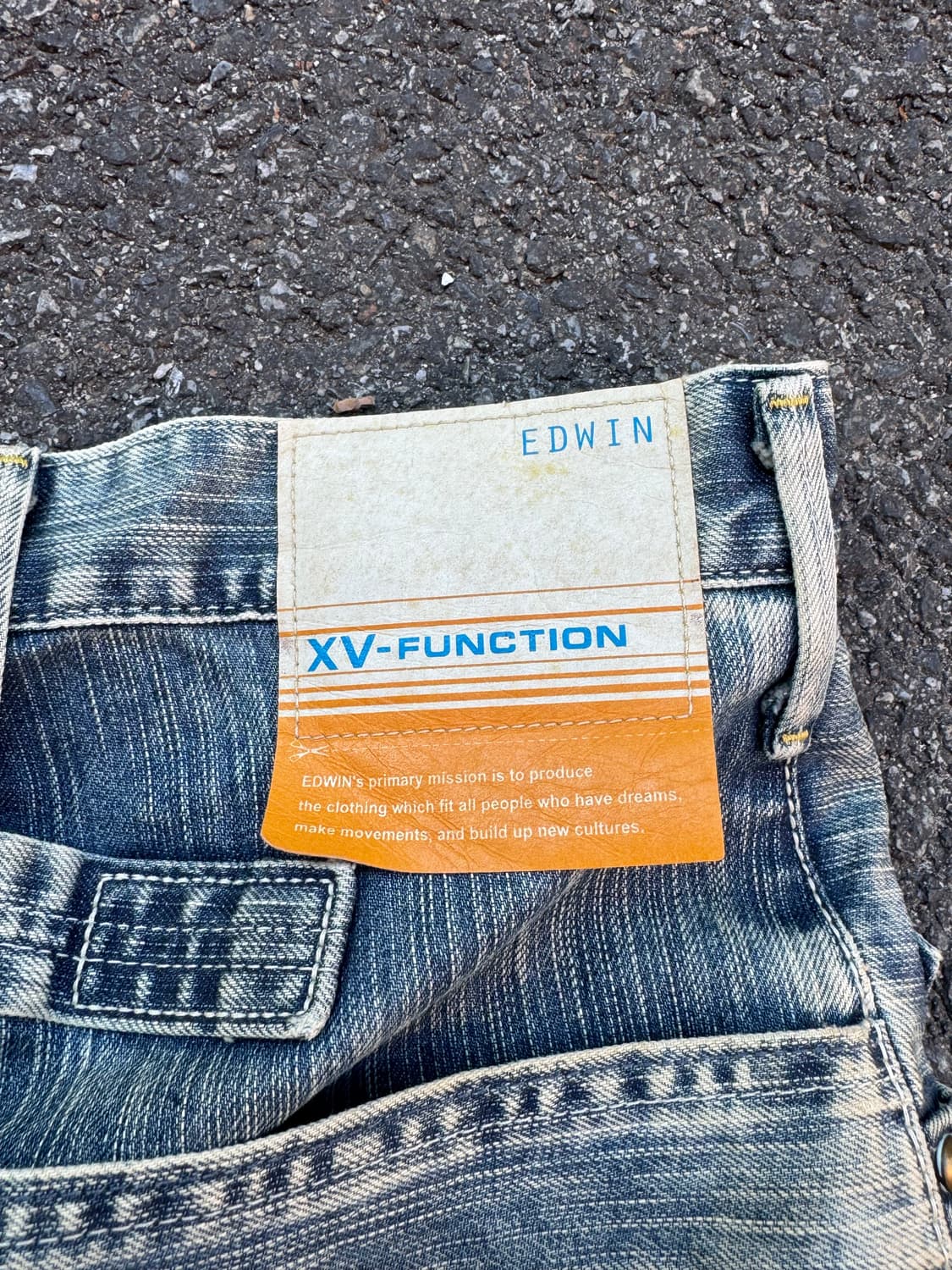 에드윈 XV 신치백 워싱 커브드 데님팬츠  상품이미지6