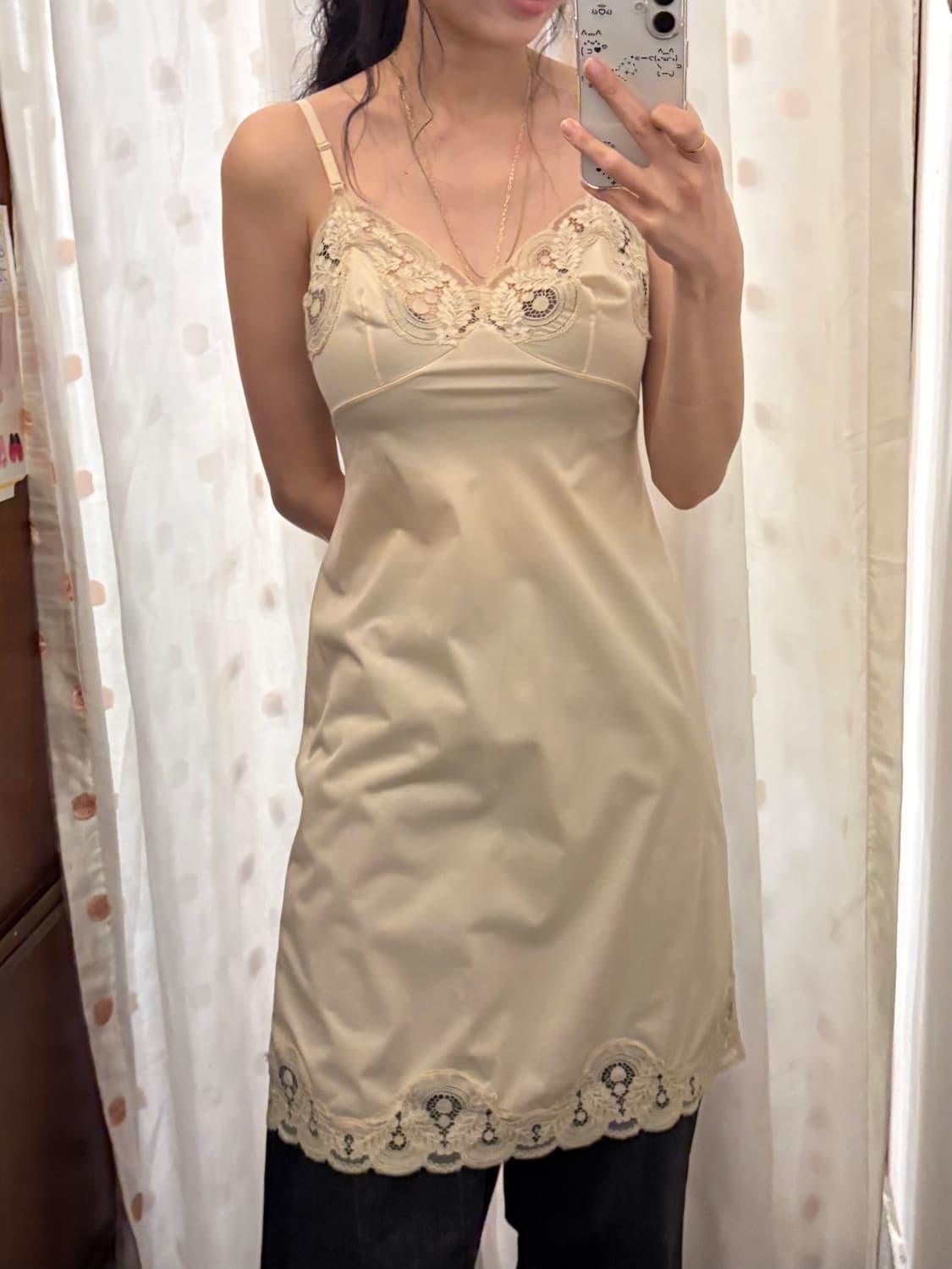 jpn vintage beige slip dress 상품이미지1