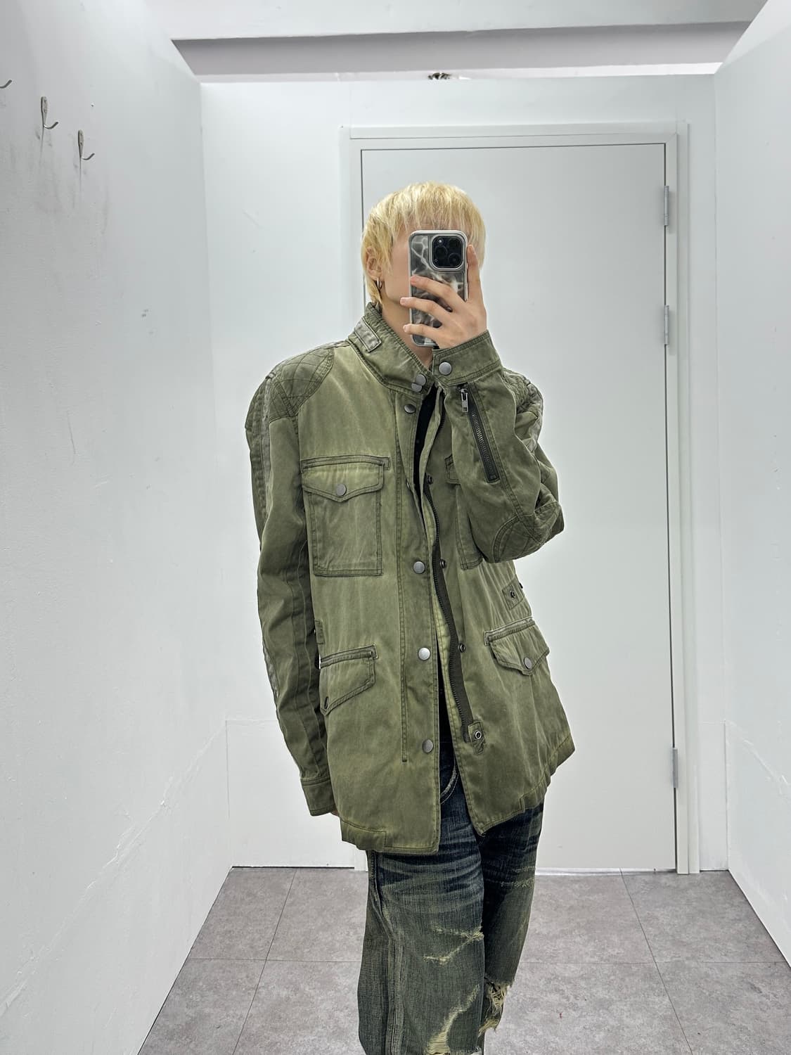 Diesel Washed Cotton Biker Jacket 상품이미지8