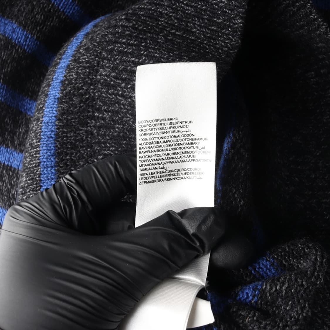 타미힐피거 데님 배색 스트라이프 니트 XS 상품이미지6