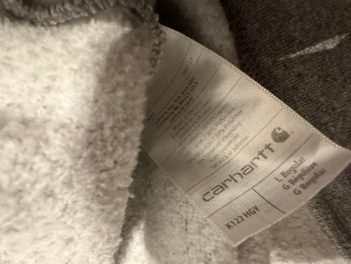 칼하트 오리지널핏 후드집업 그레이 L 상품이미지4