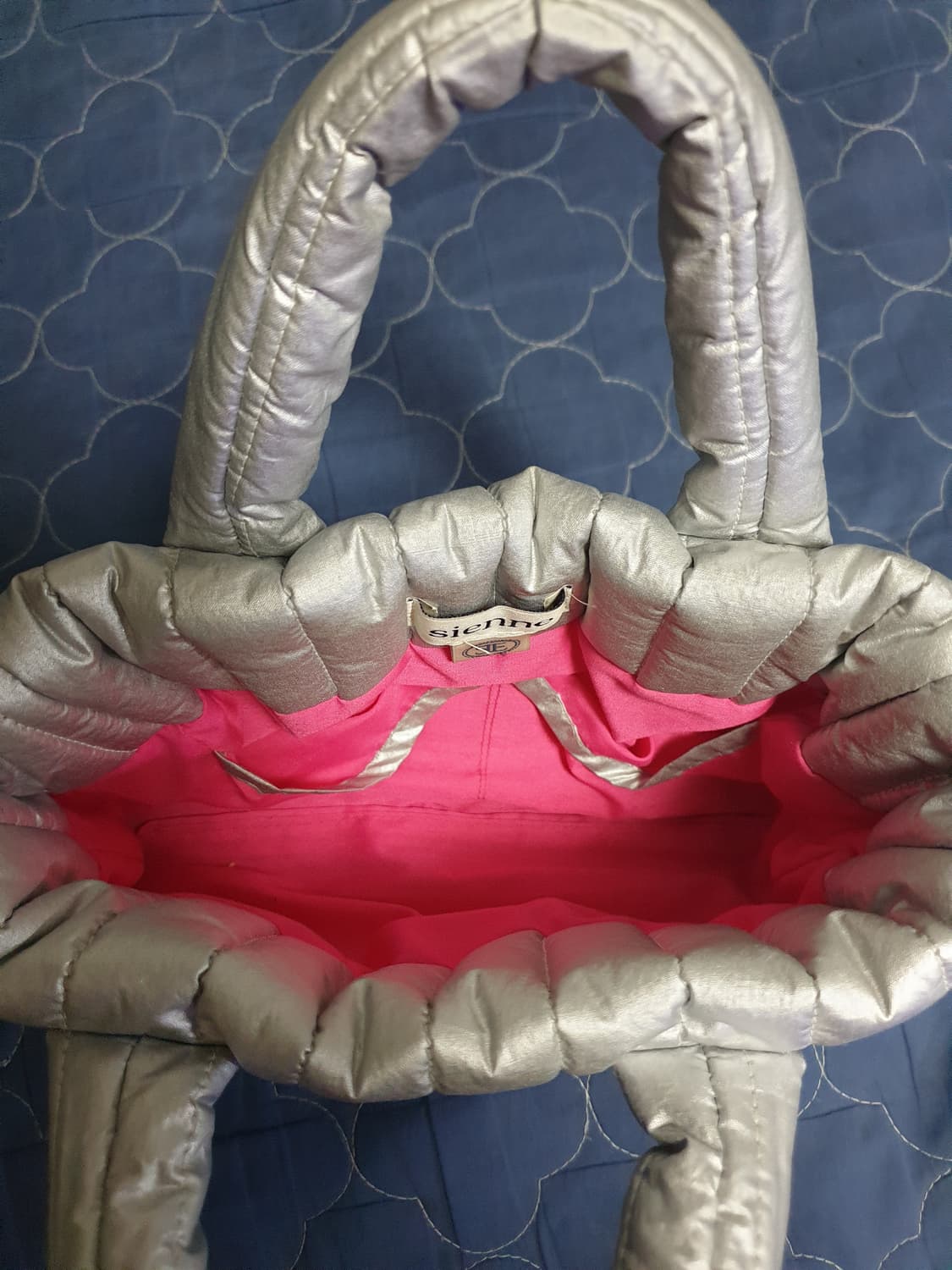 시엔느 미니 패딩쿠션백 실버 상품이미지3