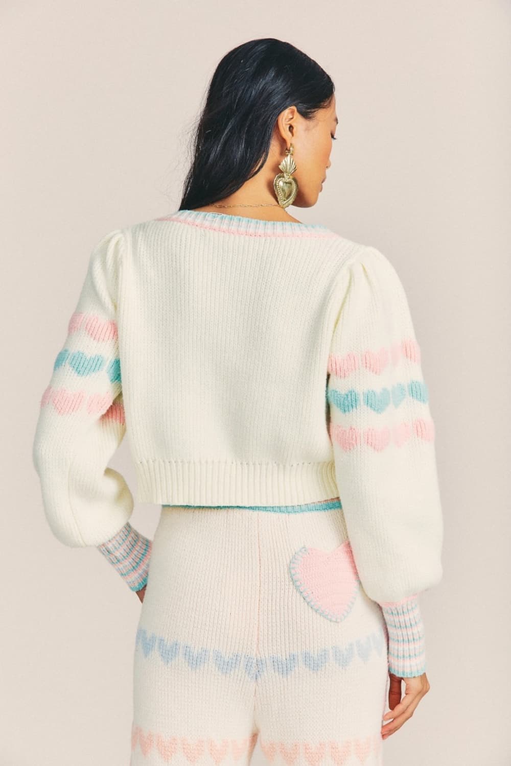 러브 쉑 팬시 크롭 하트 가디건 상품이미지4