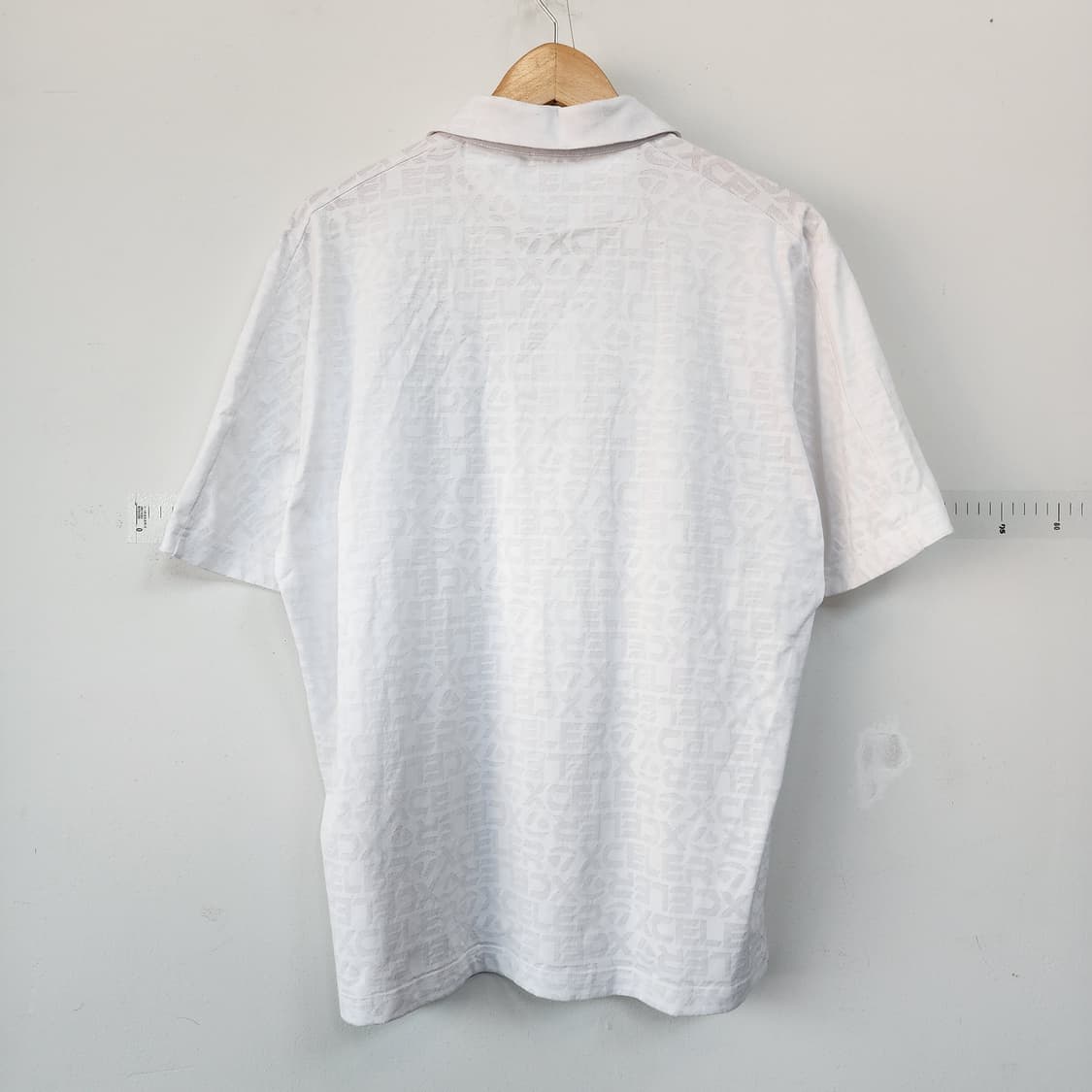 테일러메이드 화이트 로고 패턴 반팔 카라티 상품이미지3