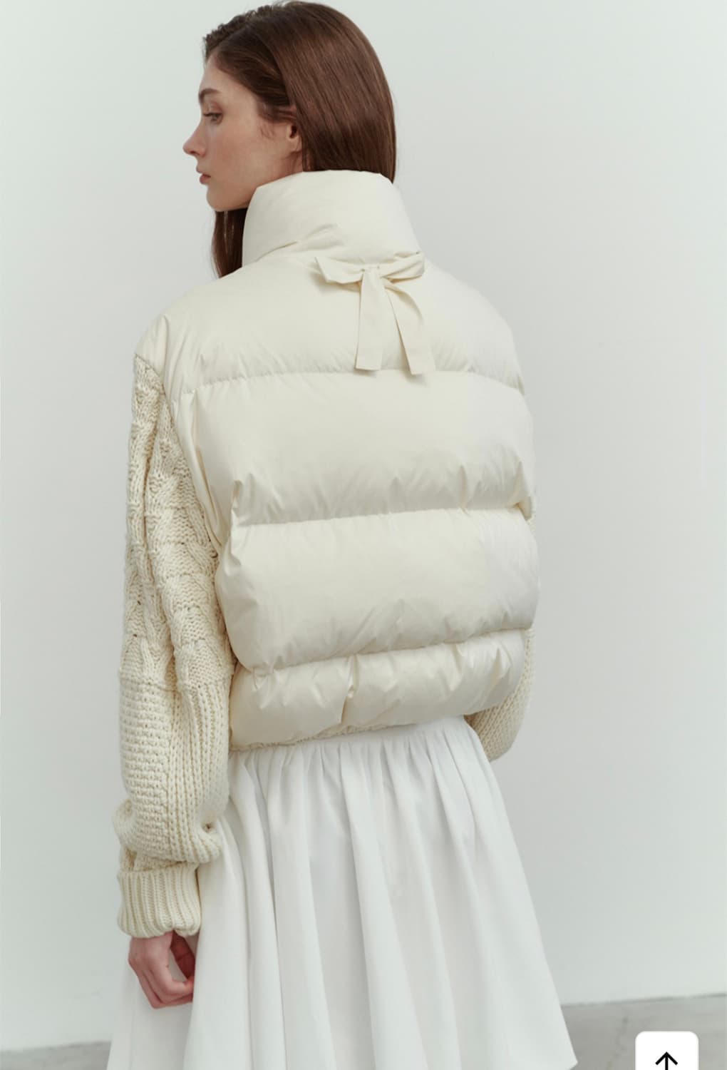 더티스 thetis 리본 믹스 니트 덕다운 패딩 상품이미지6