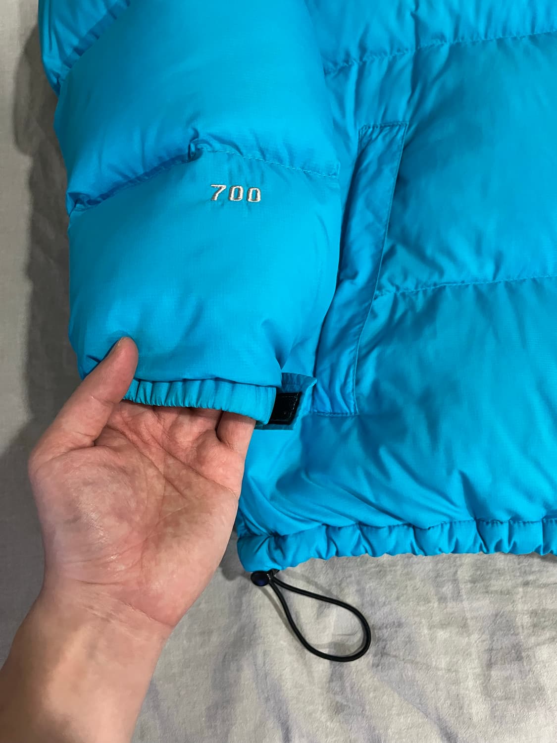 노스페이스 재팬 / 눕시 센터로고 패딩 / L / 블루 상품이미지5