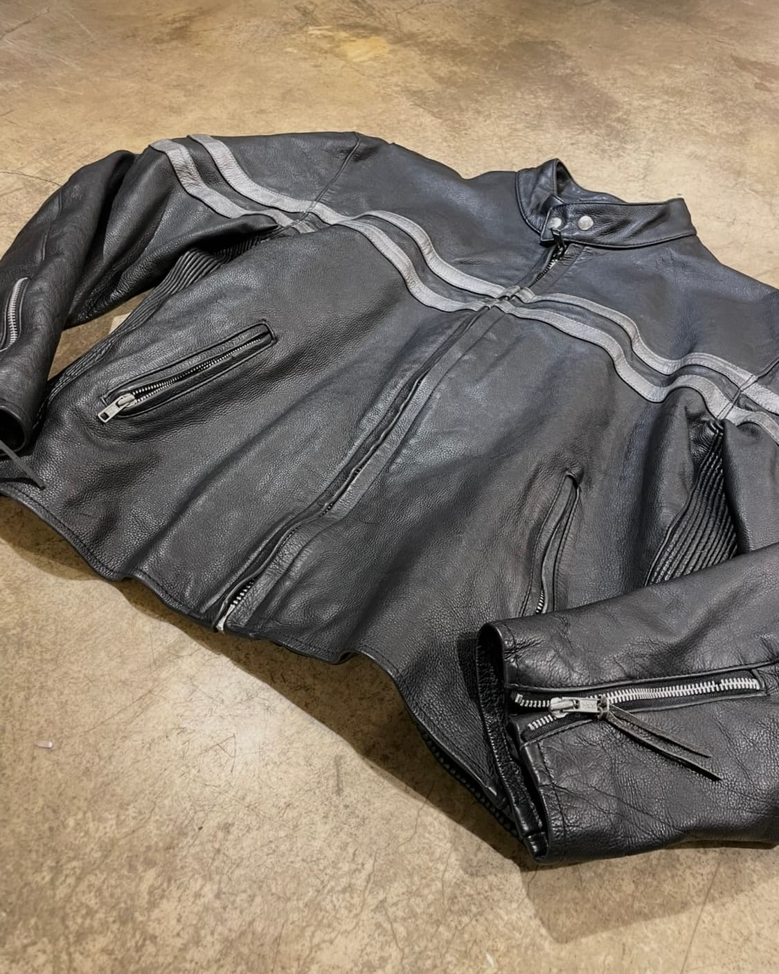 Hot leather 소가죽 모터사이클 재킷 (B5179) 상품이미지4