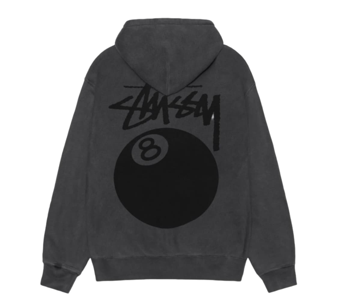 (미개봉 새제품) 스투시 8볼 피그먼트 다이드 후드집업 블랙(그레이) M 상품이미지2