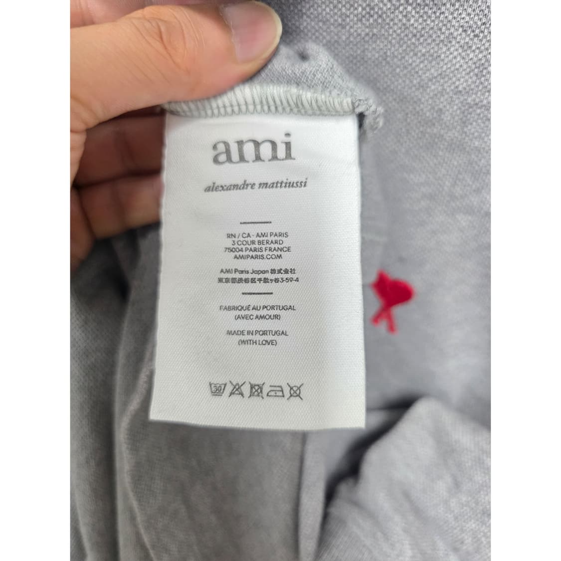 아미 AMI 알렉상드르 마티우시  카라 반팔티 L 상품이미지3