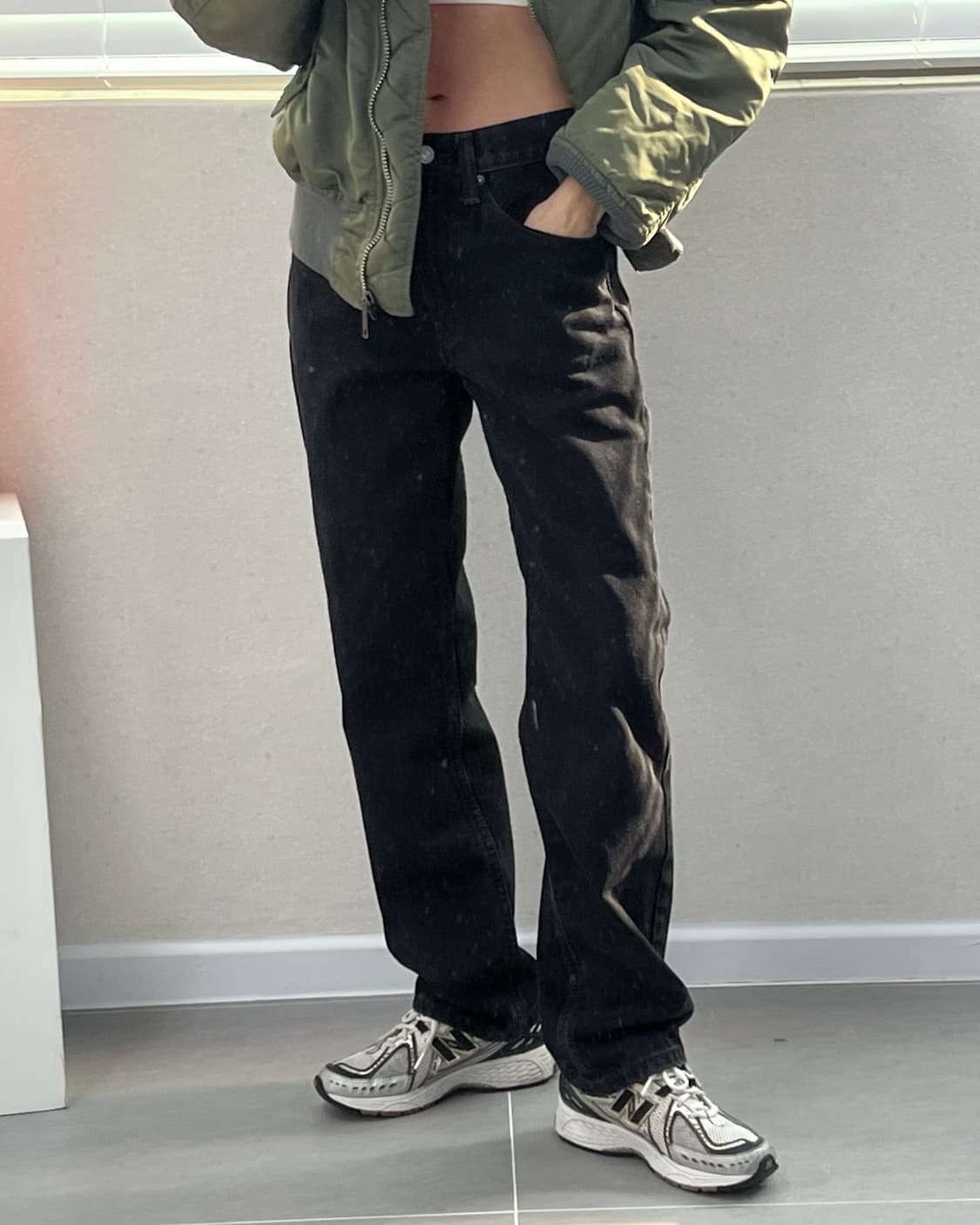 (허단37)리바이스 516 워싱블랙-M1691 상품이미지1