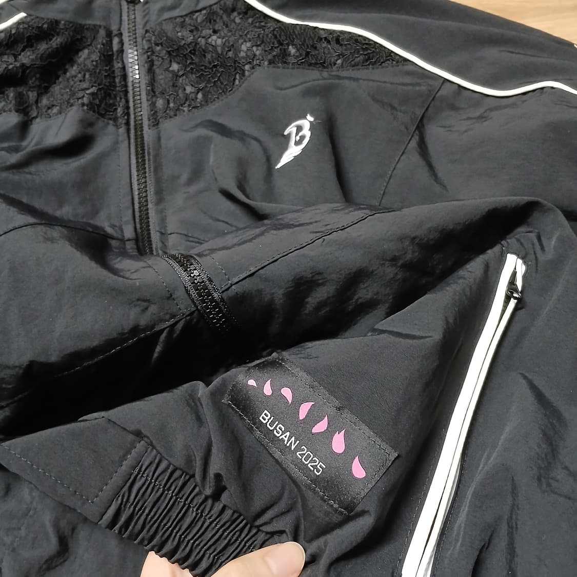 BUSAN 부산 동백꽃 부산전국체전 유니폼 우븐 바람막이 자켓 상품이미지5
