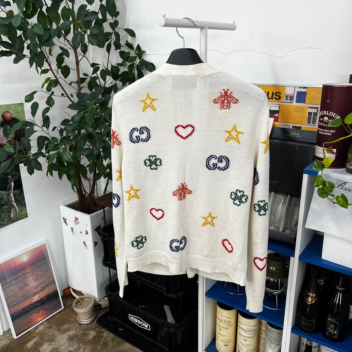 구찌 자카드 심볼 가디건 M 상품이미지8