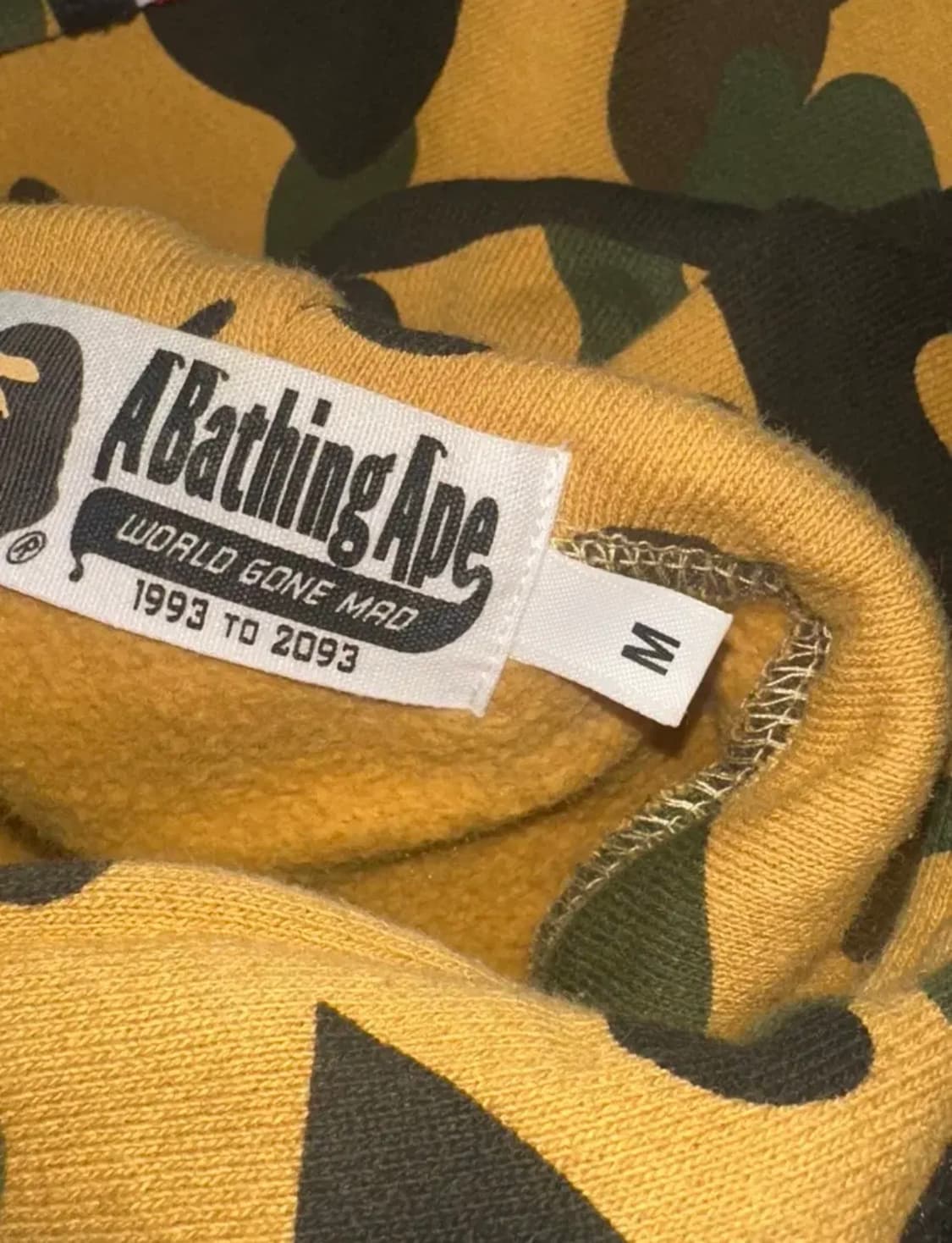 베이프 샤크 후드 집업 카모 황계 M 상품이미지2