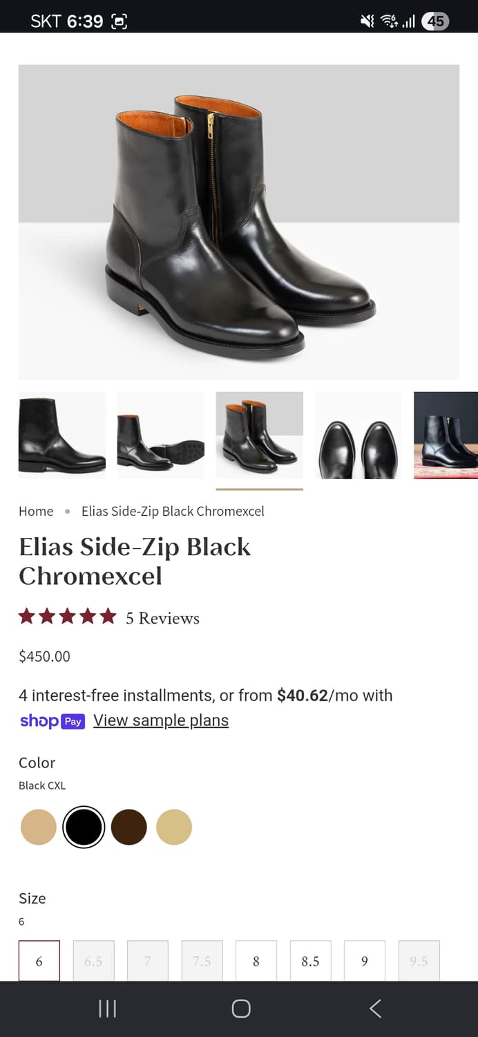 Grant stone Elias Side-Zip Black Chromex 상품이미지6