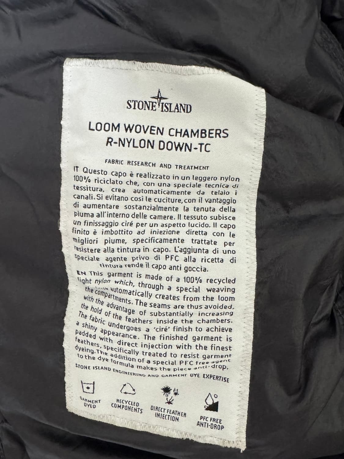 [XL]백화점판 22FW 스톤아일랜드 룸우븐 경량패딩 상품이미지7