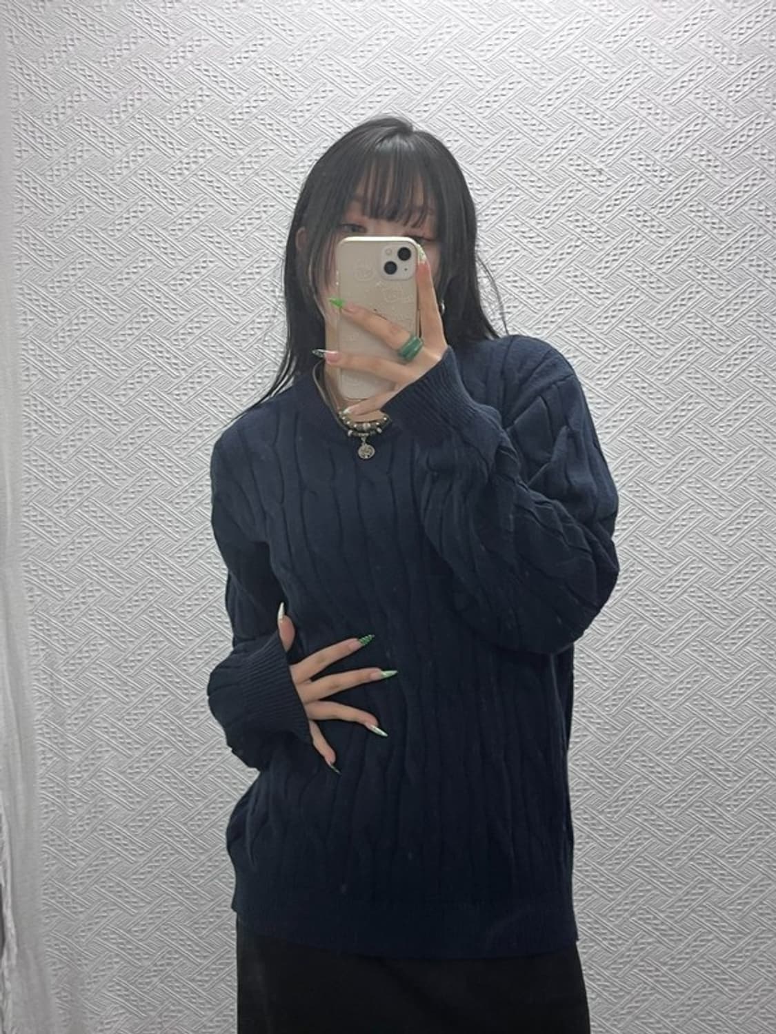 수아레 모던 캐주얼 케이블 꽈배기 니트 L C08919 상품이미지1