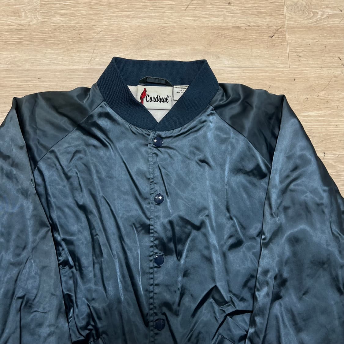 카디널 남성 유광 스냅 보머 스타디움자켓 [코랄 블루] S/90 상품이미지2