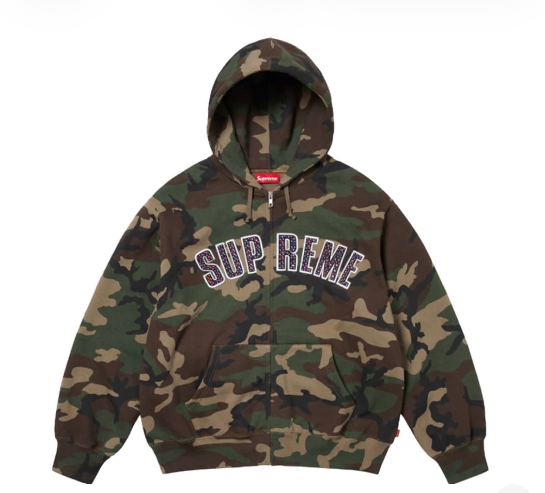 [S] 슈프림 x B.B. 사이먼 집업 후드 스웨트셔츠 우드랜드 카모 상품이미지1