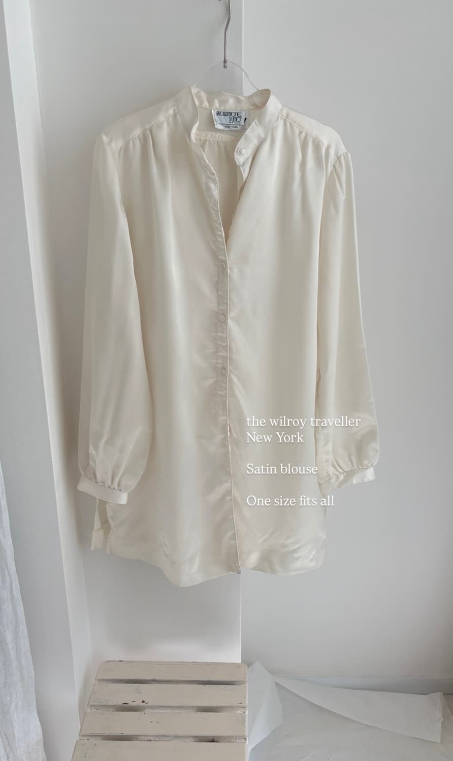 Oree 오르에 미국 빈티지 새틴 블라우스 vintage blouse 상품이미지1