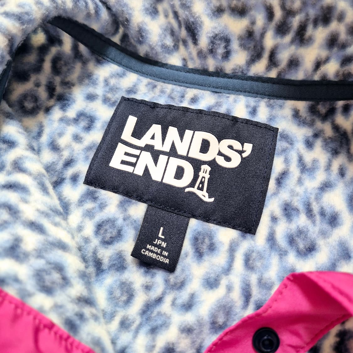 일본 LAND'S END 랜즈앤드 플리스 스냅티 풀오버 여성 L 상품이미지6
