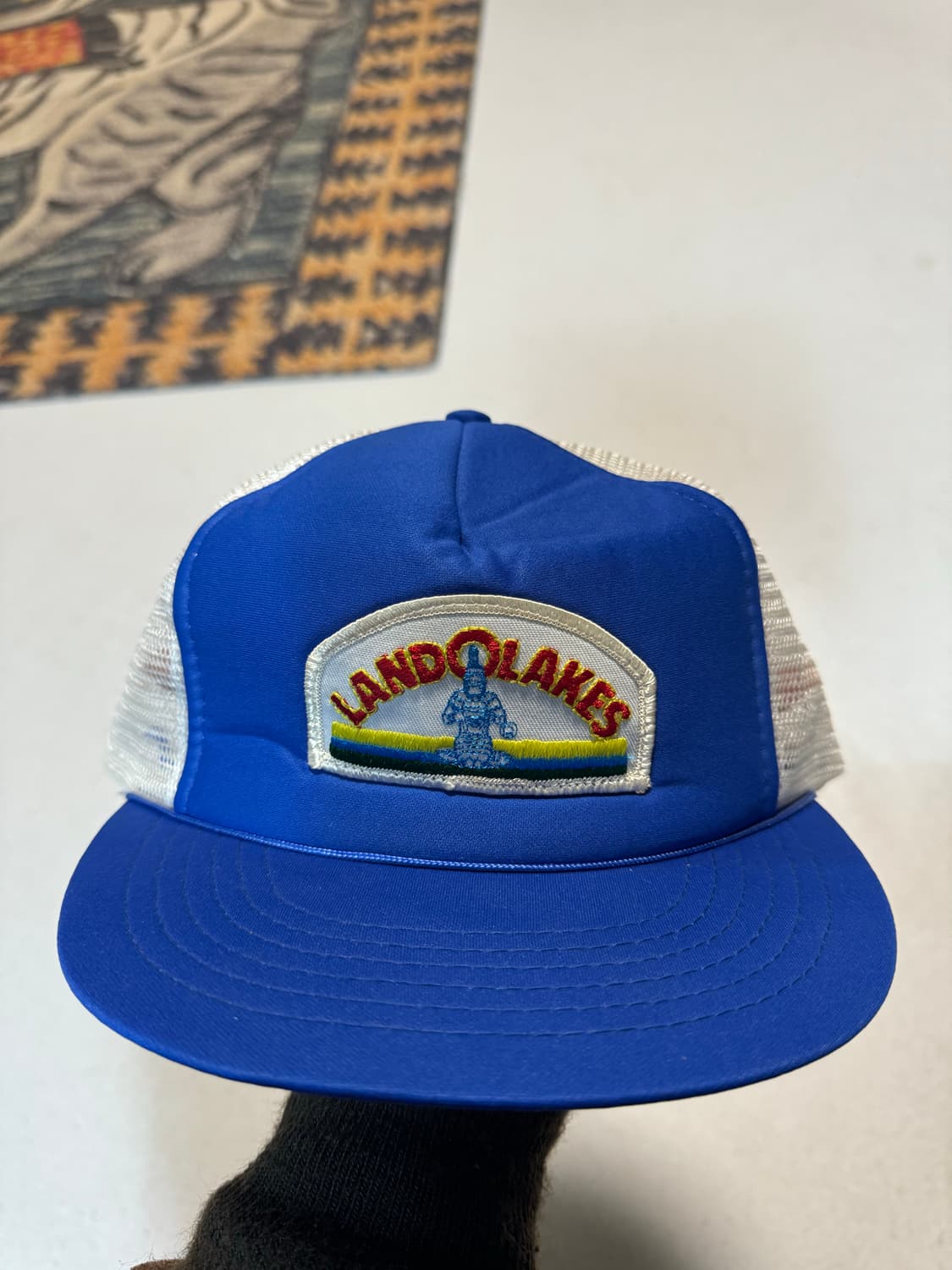 Landolakes 빈티지 트러커캡 블루 화이트 모자 스냅백 볼캡 상품이미지1
