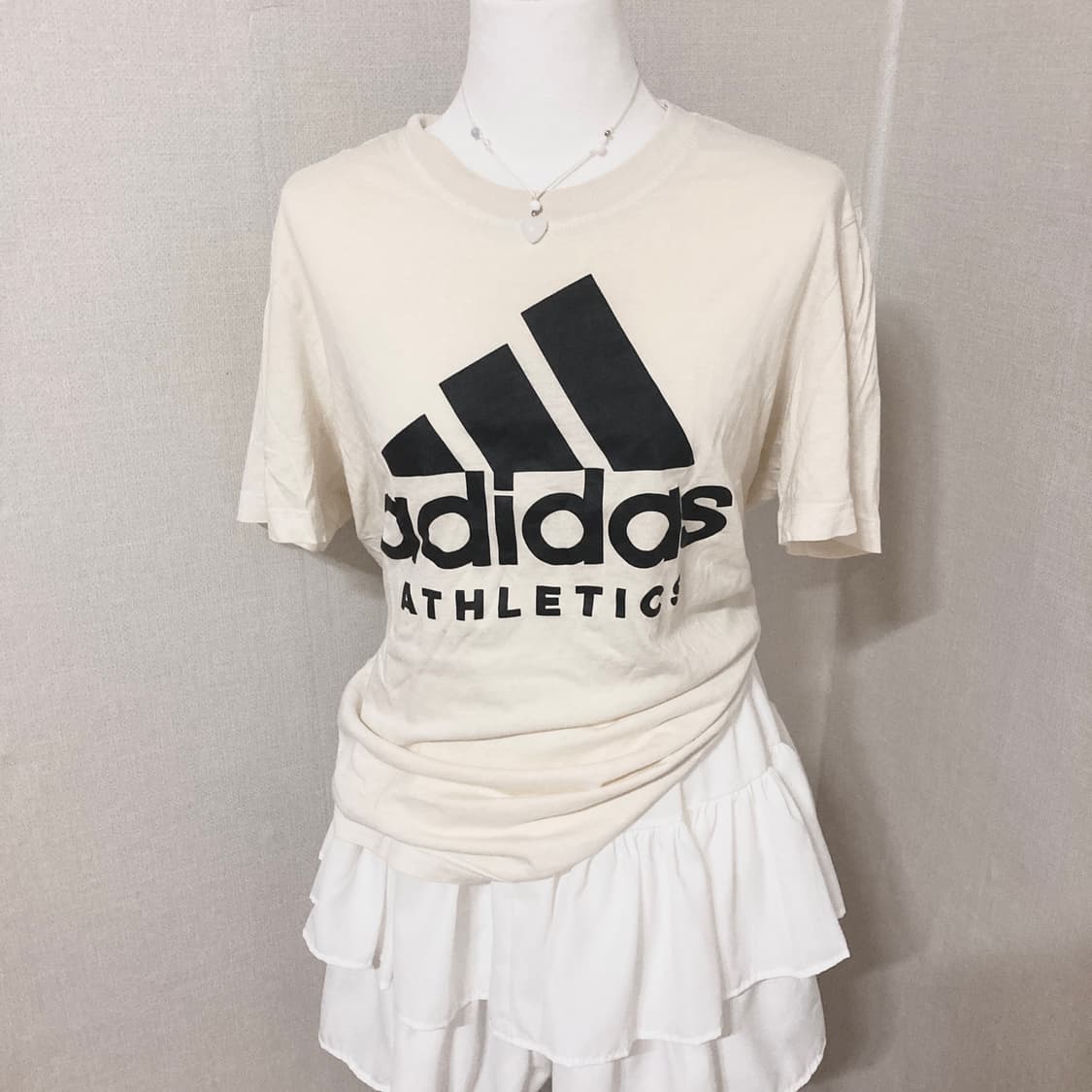 아디다스 연노랑 빅로고 티셔츠 L 상품이미지1