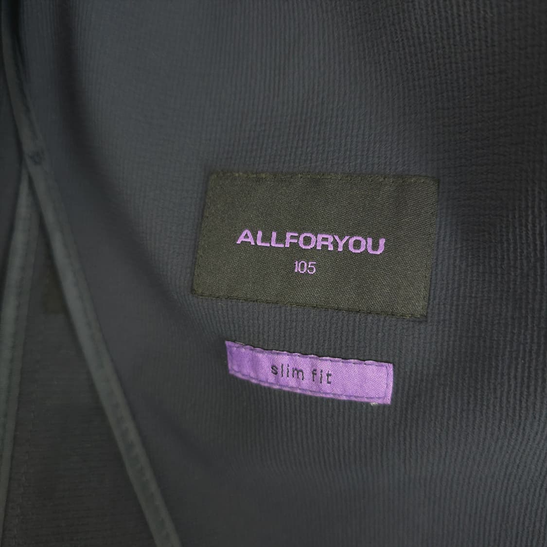 올포유 ALLFORYOU 네이비 슬림핏 투버튼 자켓 105 상품이미지5