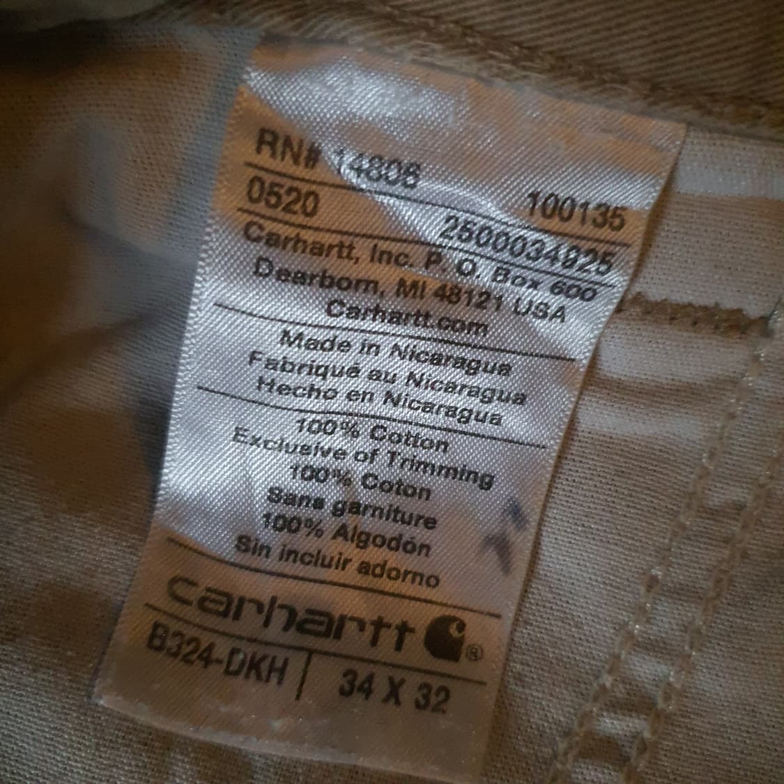 칼하트  릴렉스드 핏 트윌 던거리 워크 팬츠 no.76 상품이미지6