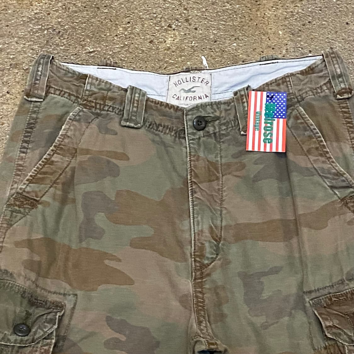 00s USA 빈티지 홀리스터 카모 카고반바지 버뮤다팬츠 상품이미지2