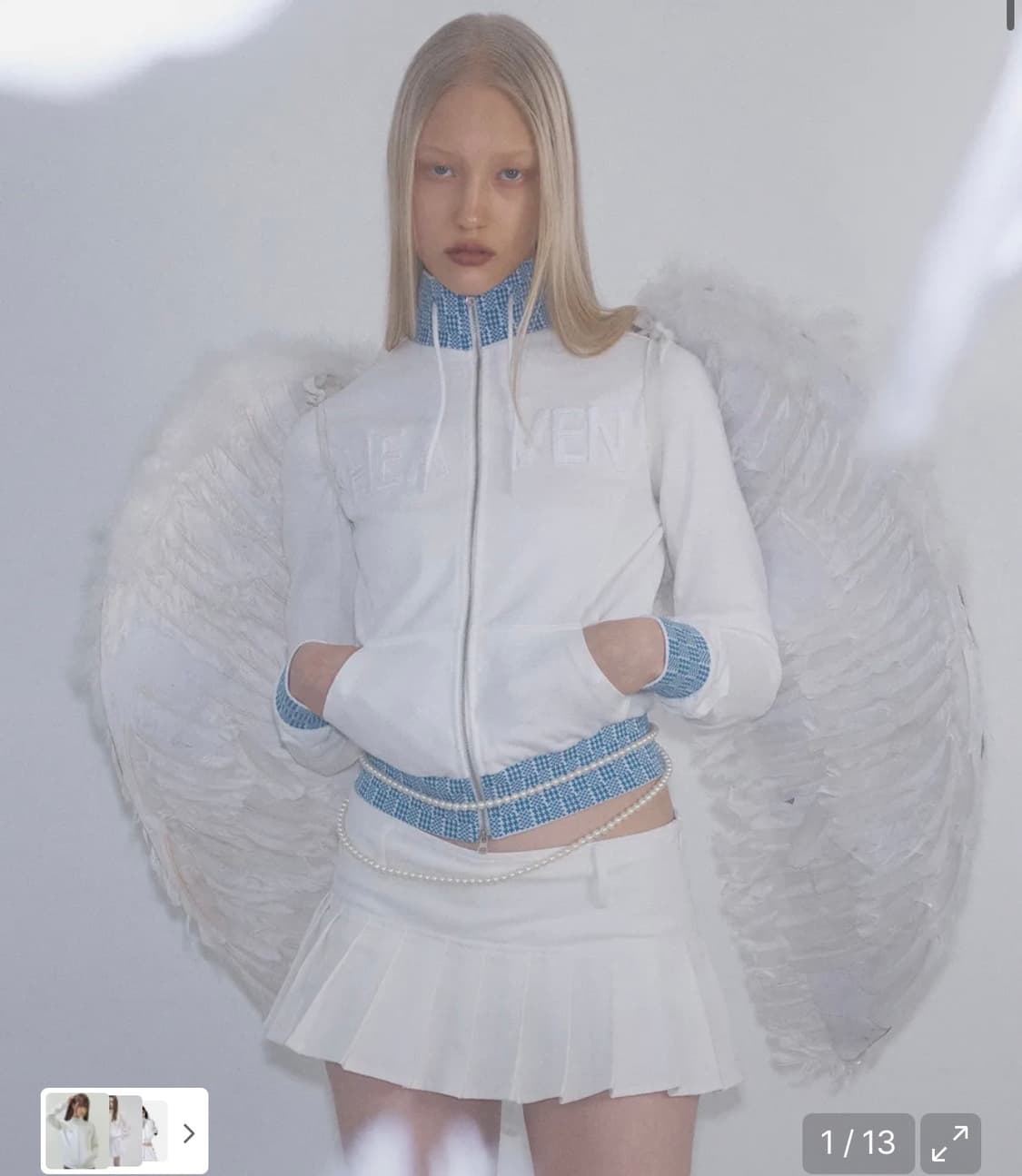 스컬프터 Heavenly Gingham Track Jacket White 상품이미지1