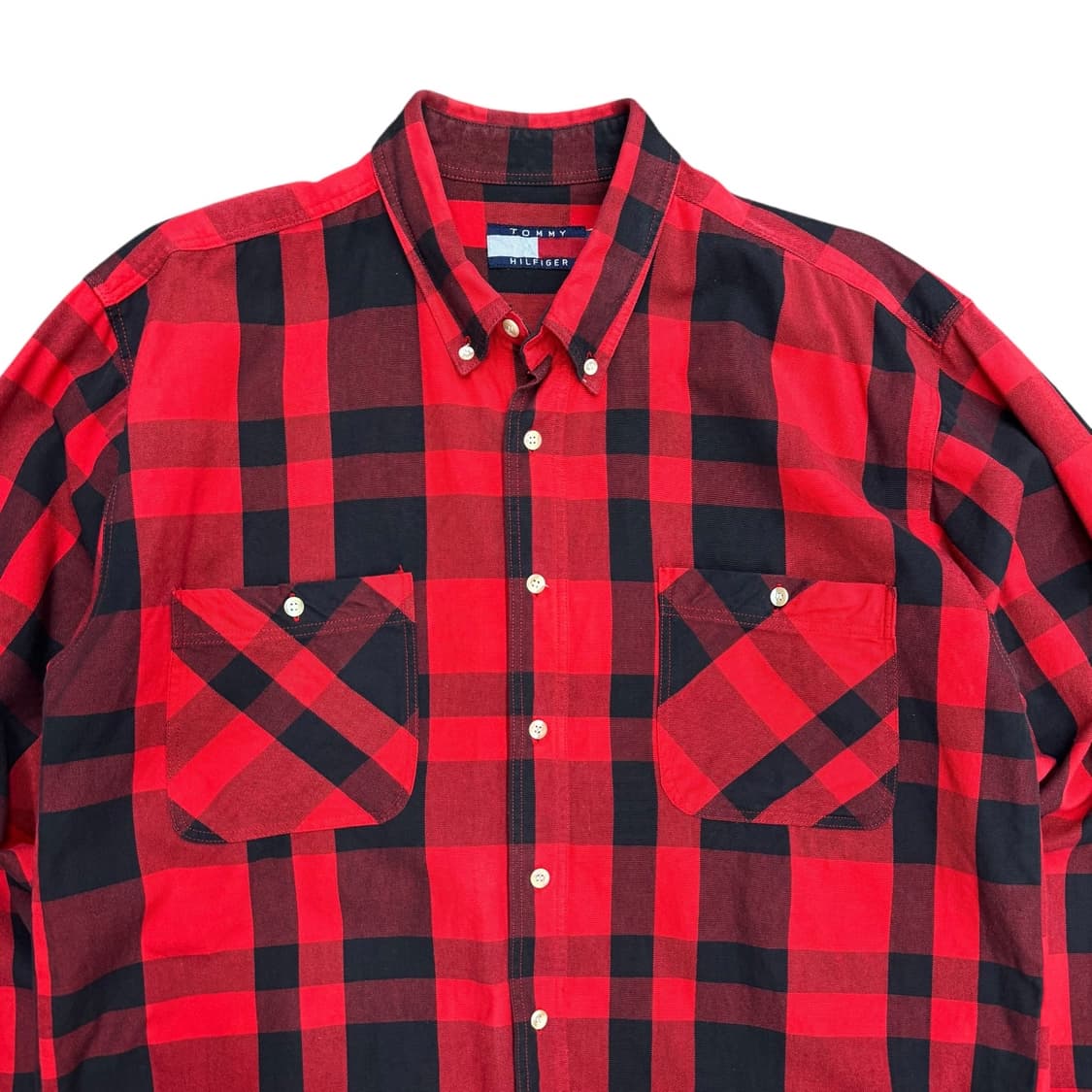 80s 타미힐피거 럼버잭 셔츠 made in KOREA (XL)   상품이미지2