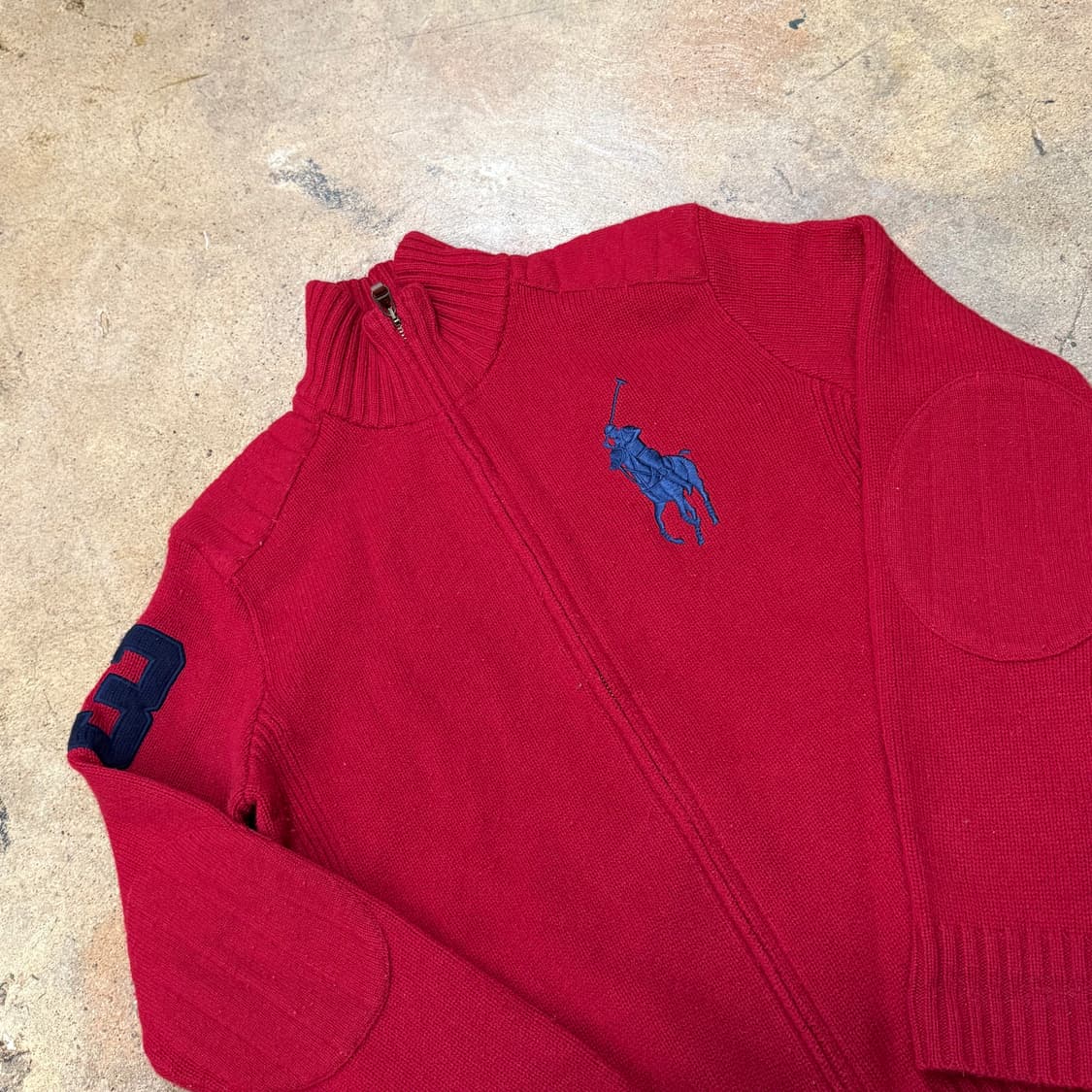 폴로 랄프로렌 빅포니 레드 니트 집업  상품이미지1