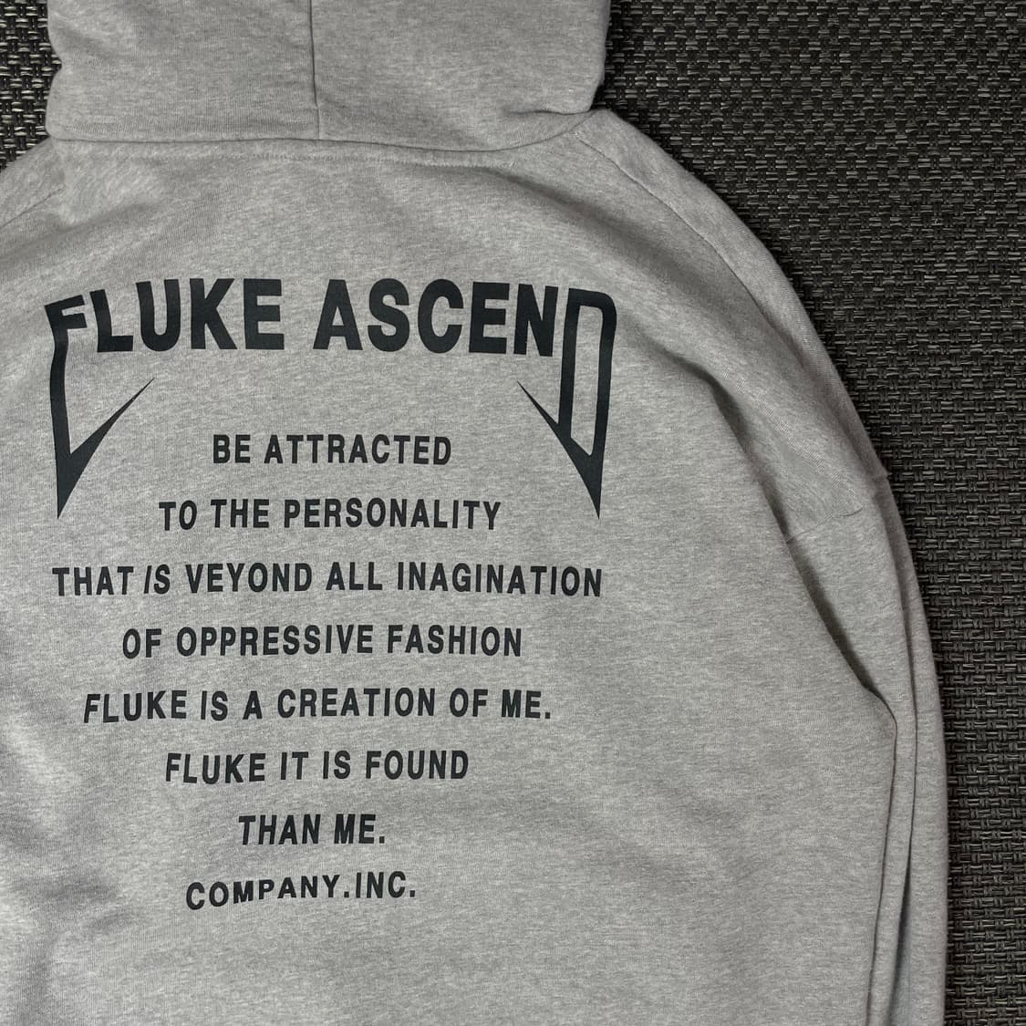 플루크미션 시그니쳐 빅 로고 그레이 후드티 XL 상품이미지4