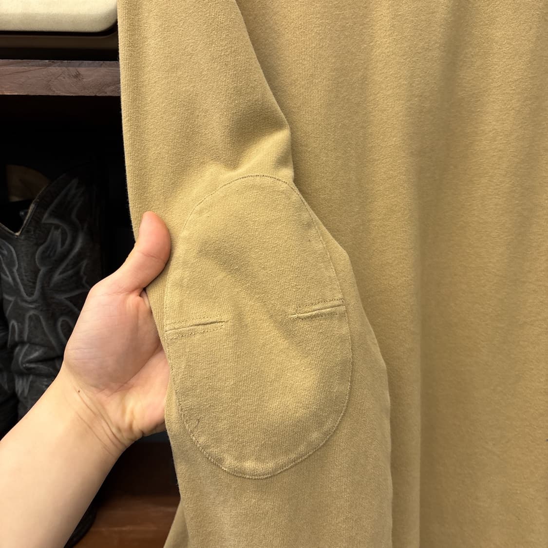 90s 폴로 랄프로렌 테리코튼 하프집업 니트 스웨터 베이지 N986 상품이미지6