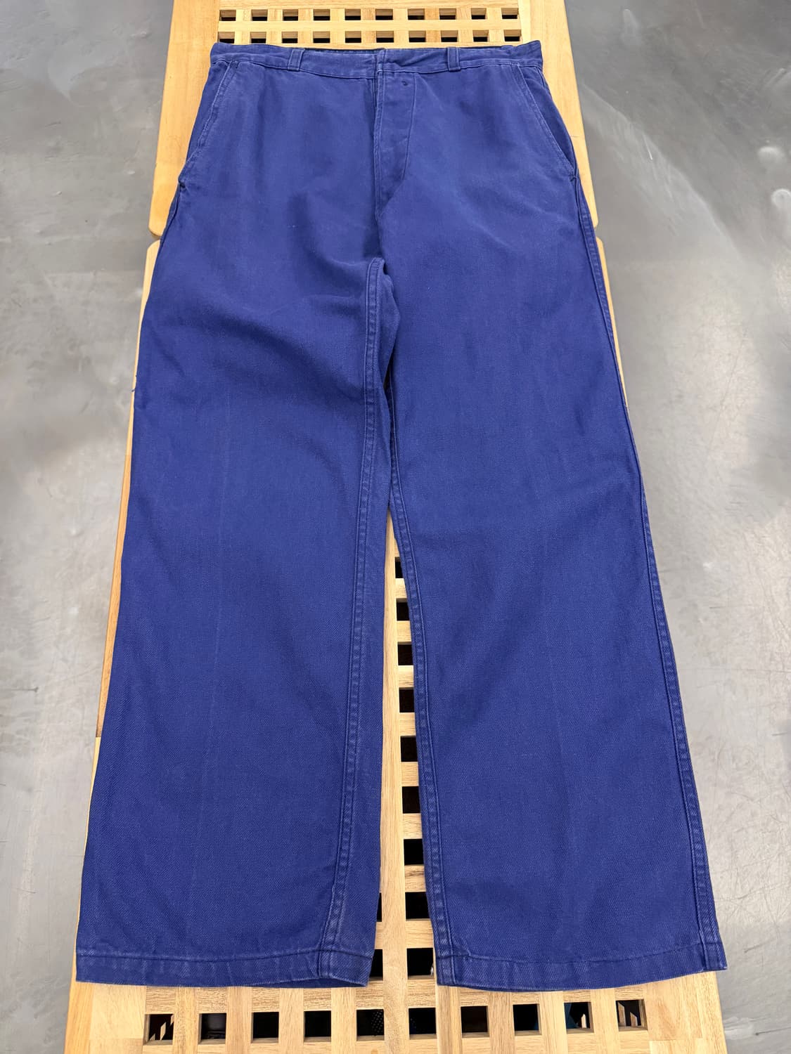1990s FADED WASHED NAVY BLUE 프렌치워크팬츠 상품이미지1
