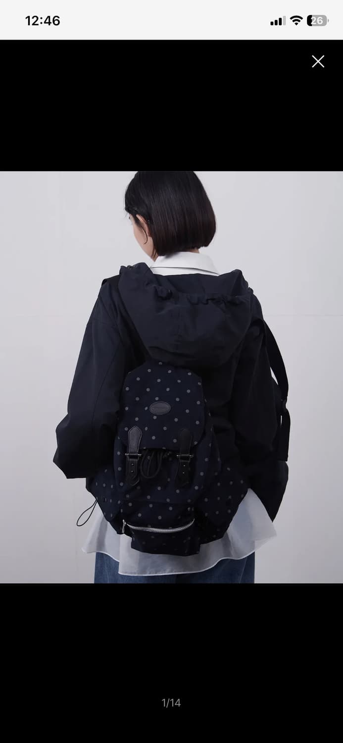 오헤시오 DOT BACKPACK, NAVY 상품이미지1