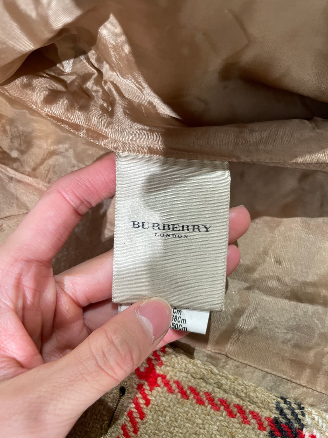 버버리 베이지 노바체크 더블 브레스티드 울 코트 상품이미지8