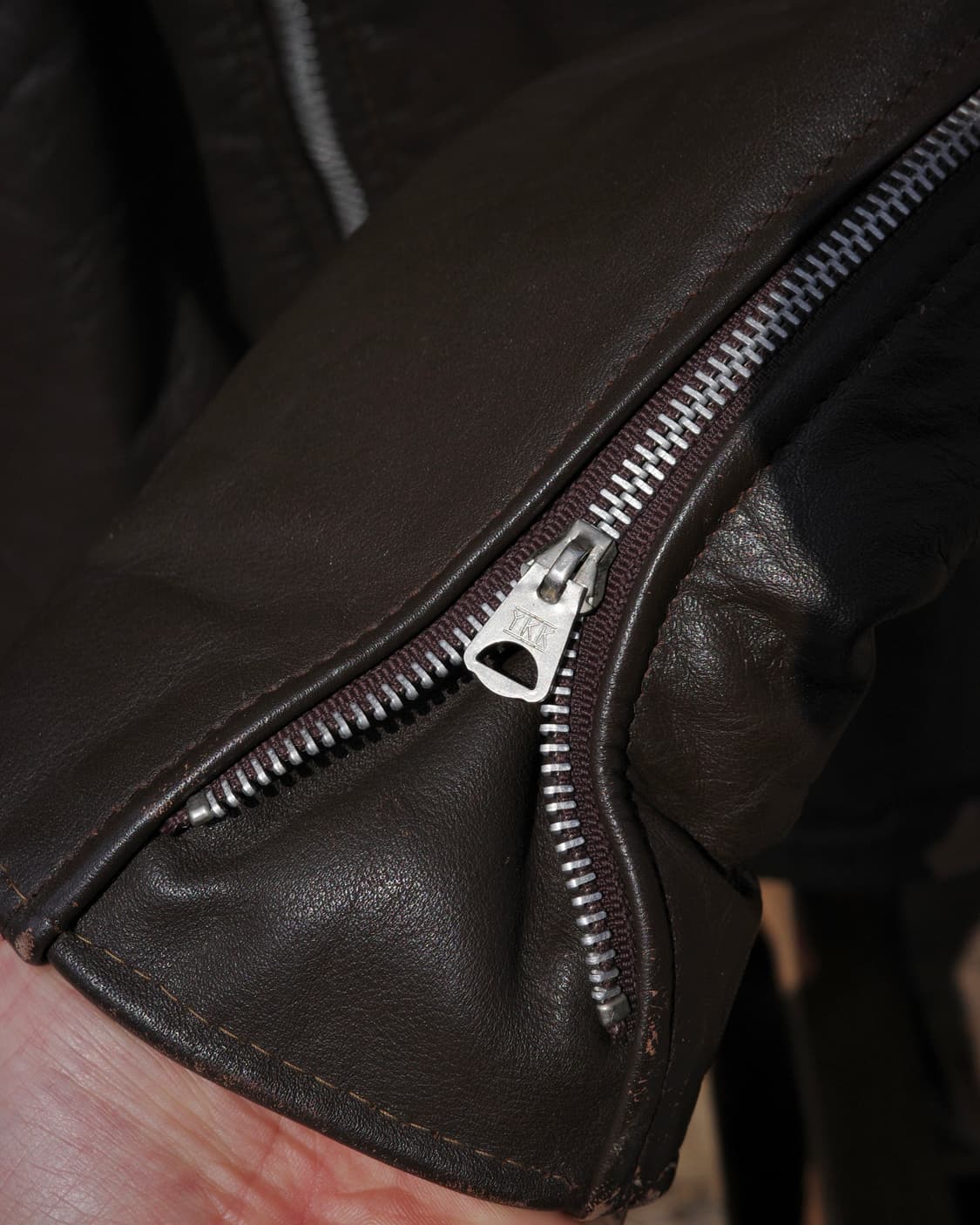 70s Excelled 레더 카페레이서 모터사이클 자켓 상품이미지5