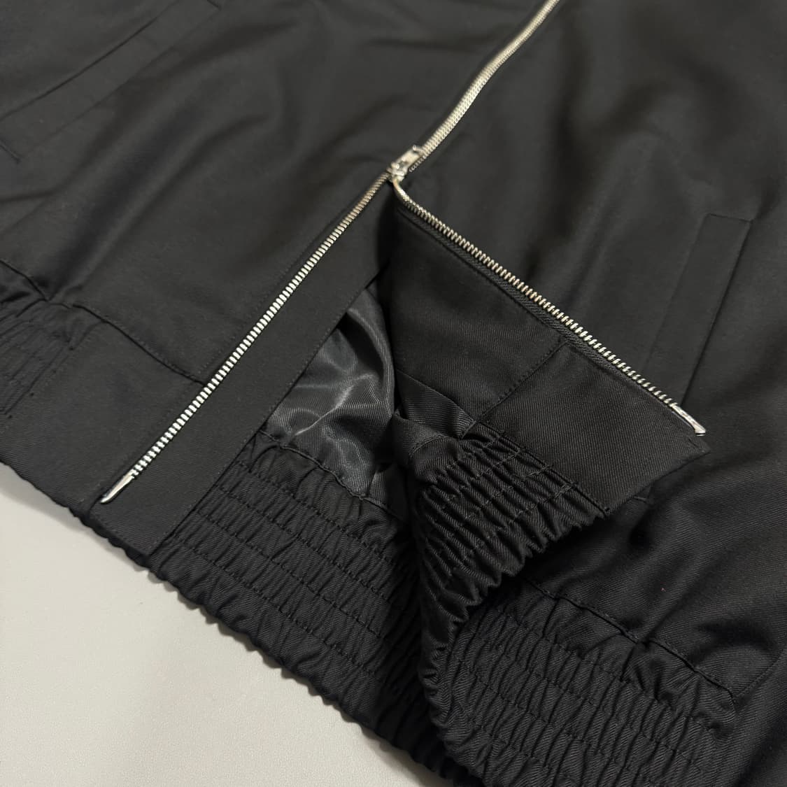 AZUL by moussy 블랙컬러 더블 집업 하이넥 블루종 자켓 상품이미지4